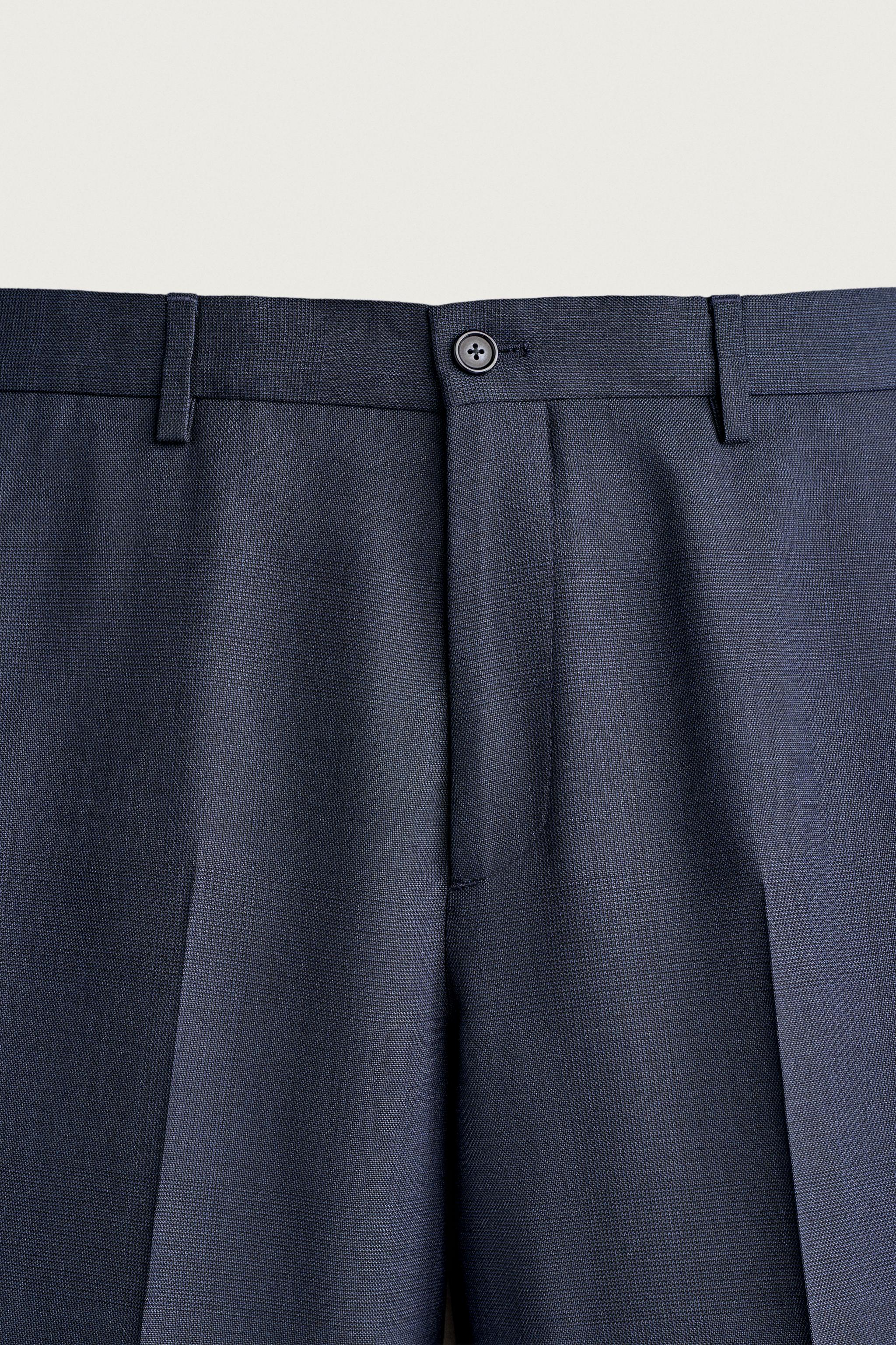 PLAID SUIT REGULAR FIT PANTS
